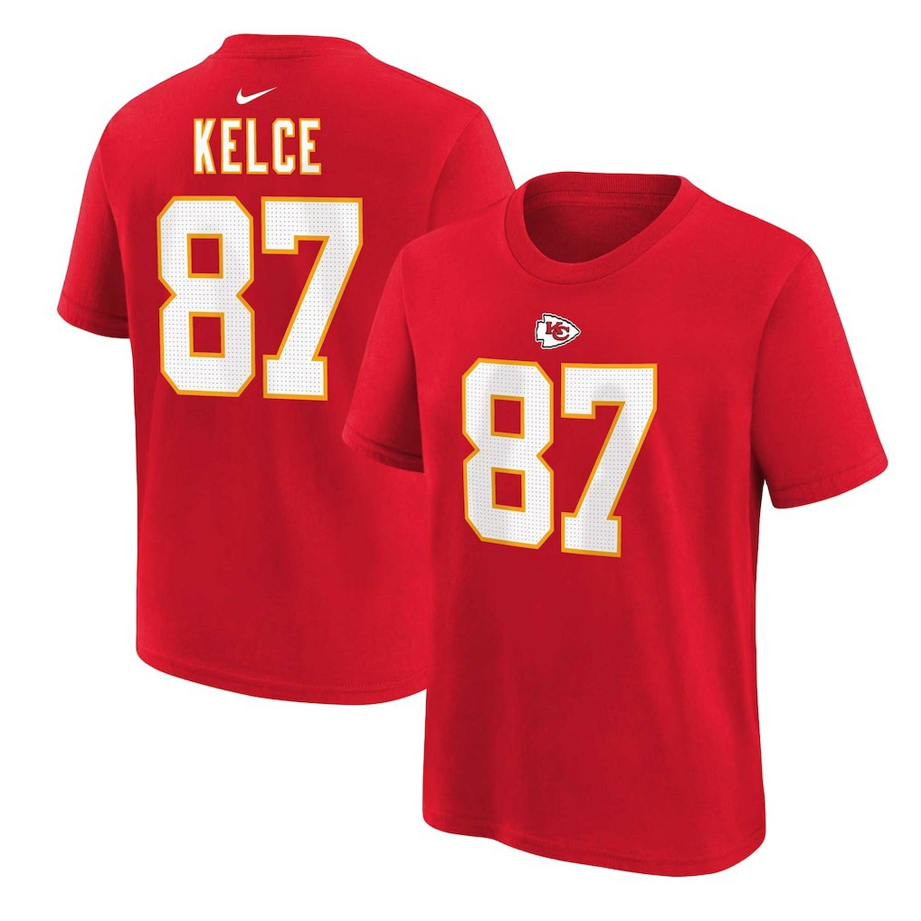 Travis Kelce  Preschool Player Name & Number T-Shirt - Kansas City Chiefs T-shirts
