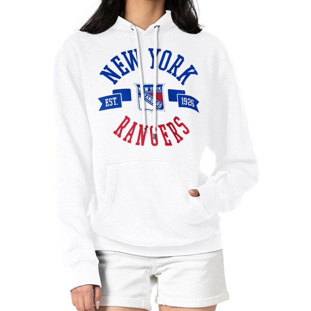 NHL New York Rangers G-III 4Her by Carl Banks Women's City Graphic Fleece Pullover Hoodie