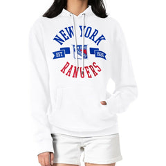 NHL New York Rangers G-III 4Her by Carl Banks Women's City Graphic Fleece Pullover Hoodie