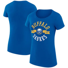 NHL Buffalo Sabres G-III 4Her by Carl Banks Women's Super-Slim Fit Lightweight City Graphic Sport Crewneck T-Shirt