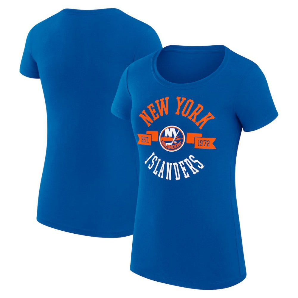 NHL New York Islanders G-III 4Her by Carl Banks Women's Super-Slim Fit Lightweight City Graphic Sport Crewneck T-Shirt