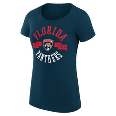 NHL Florida Panthers G-III 4Her by Carl Banks Women's Super-Slim Fit Lightweight City Graphic Sport Crewneck T-Shirt