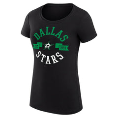 NHL Dallas Stars G-III 4Her by Carl Banks Women's Super-Slim Fit Lightweight City Graphic Sport Crewneck T-Shirt
