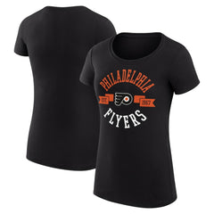 NHL Philadelphia Flyers G-III 4Her by Carl Banks Women's Super-Slim Fit Lightweight City Graphic Sport Crewneck T-Shirt