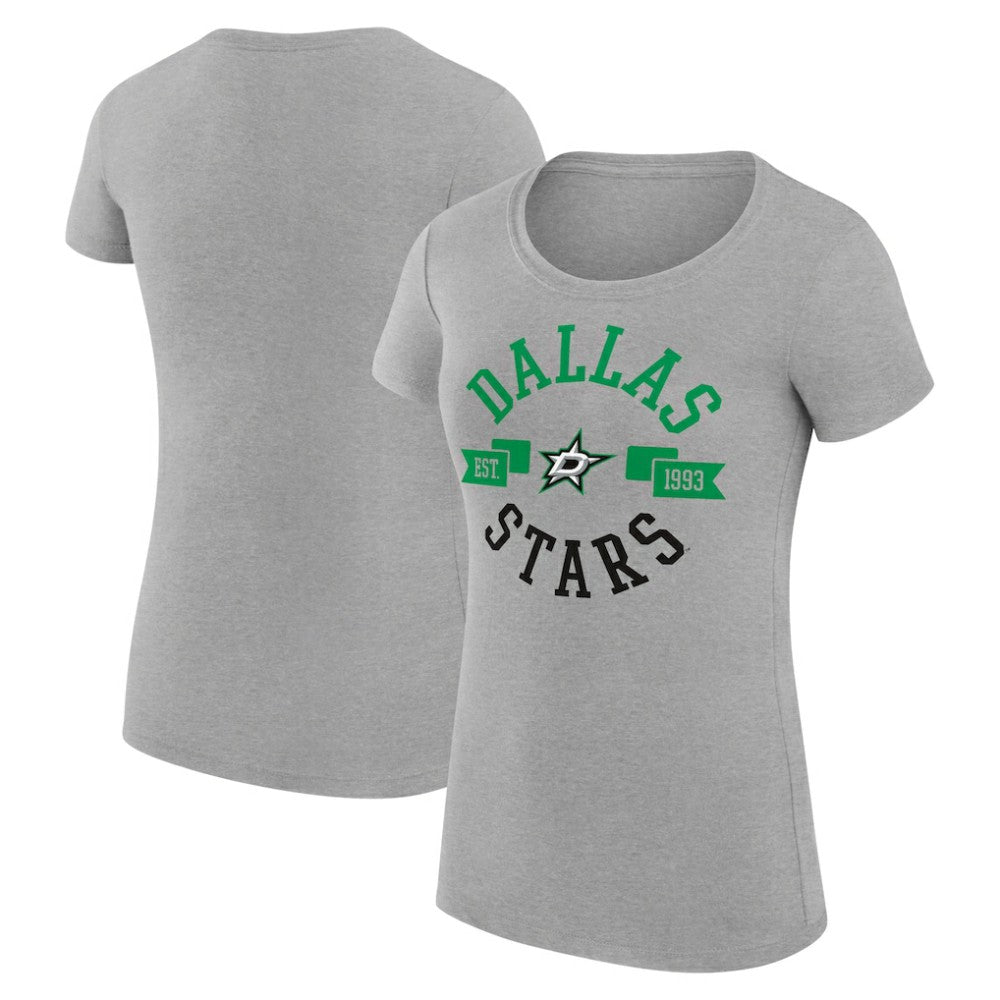 NHL Dallas Stars G-III 4Her by Carl Banks Women's Super-Slim Fit Lightweight City Graphic Sport Crewneck T-Shirt