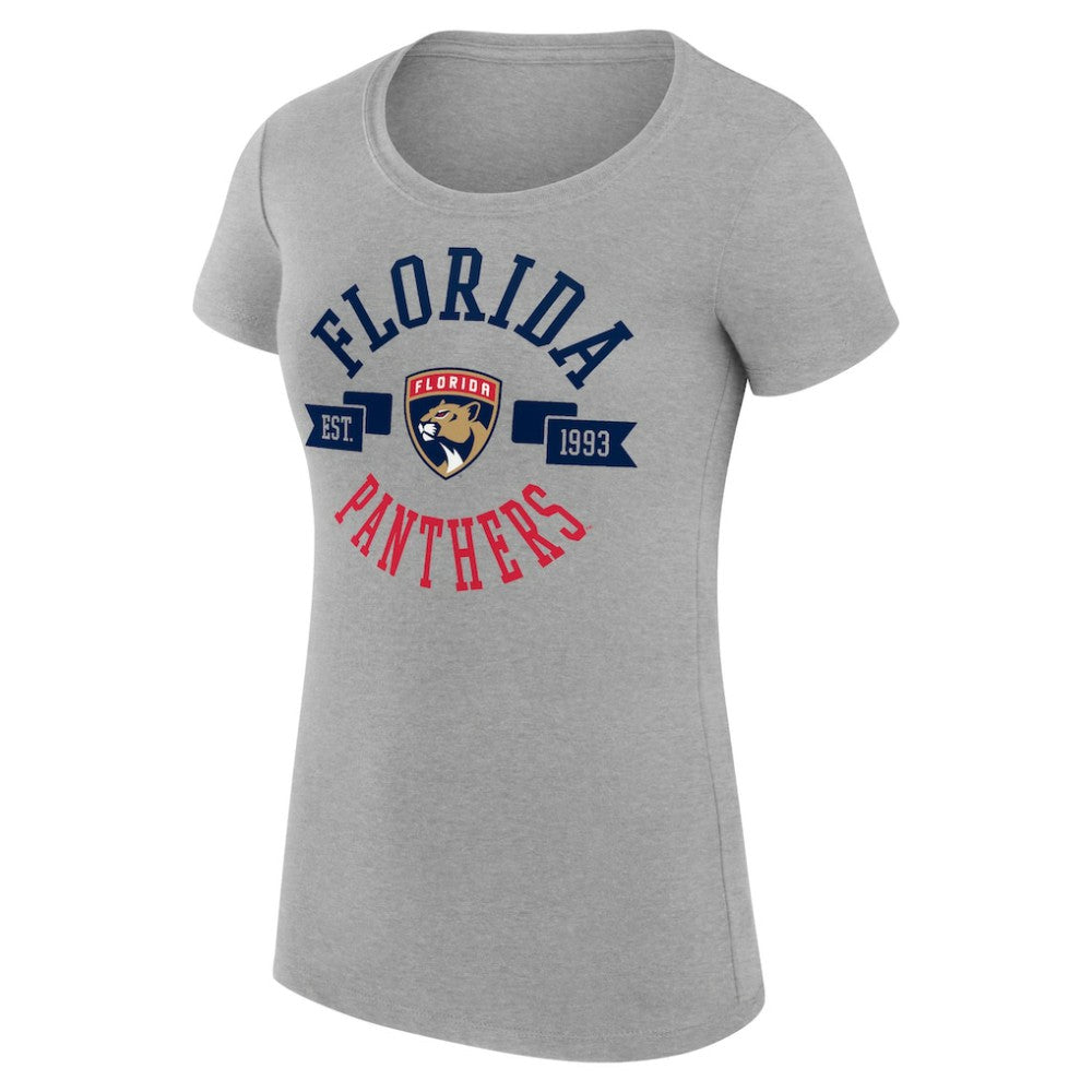 NHL Florida Panthers G-III 4Her by Carl Banks Women's Super-Slim Fit Lightweight City Graphic Sport Crewneck T-Shirt