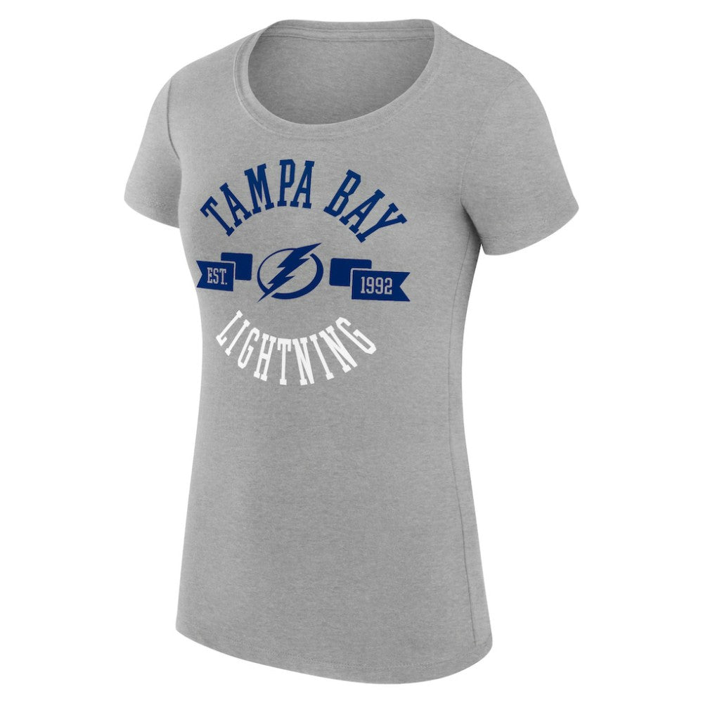 NHL Tampa Bay Lightning G-III 4Her by Carl Banks Women's Super-Slim Fit Lightweight City Graphic Sport Crewneck T-Shirt