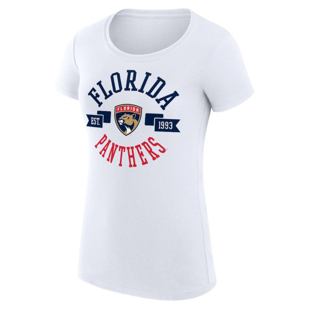 NHL Florida Panthers G-III 4Her by Carl Banks Women's Super-Slim Fit Lightweight City Graphic Sport Crewneck T-Shirt