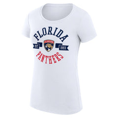 NHL Florida Panthers G-III 4Her by Carl Banks Women's Super-Slim Fit Lightweight City Graphic Sport Crewneck T-Shirt