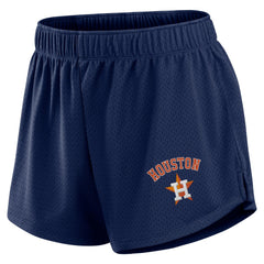 Navy Houston Astros Fanatics Women's Mesh Shorts
