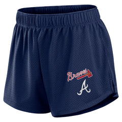 Navy Atlanta Braves Fanatics Women's Mesh Shorts