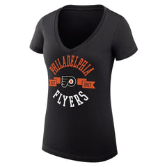 NHL Philadelphia Flyers G-III 4Her by Carl Banks Women's Super-Slim Fit Lightweight City Graphic V-Neck T-Shirt