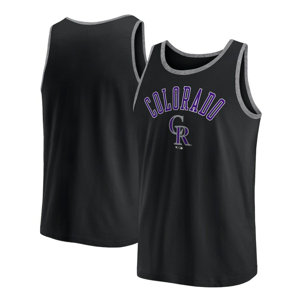 Black Colorado Rockies Fanatics Bet Tank Top