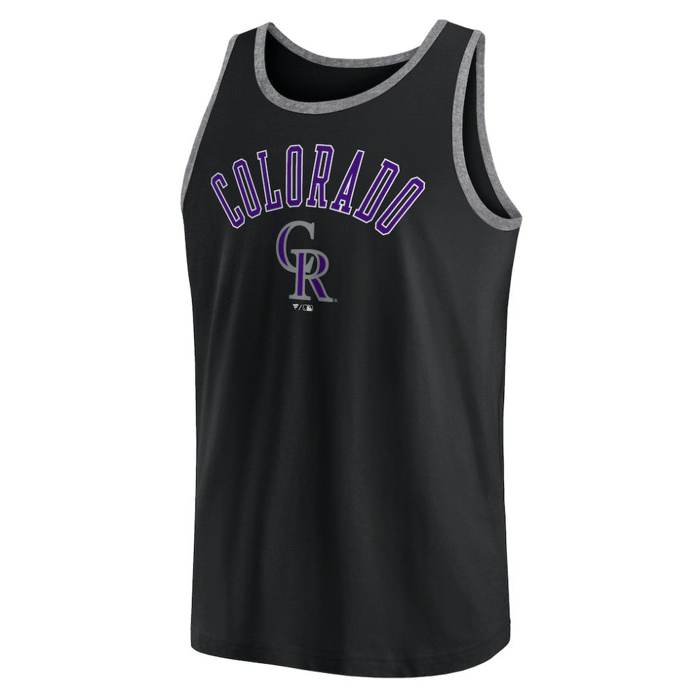 Black Colorado Rockies Fanatics Bet Tank Top