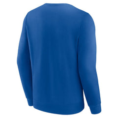 Royal Chicago Cubs Fanatics Focus Fleece Pullover Sweatshirt