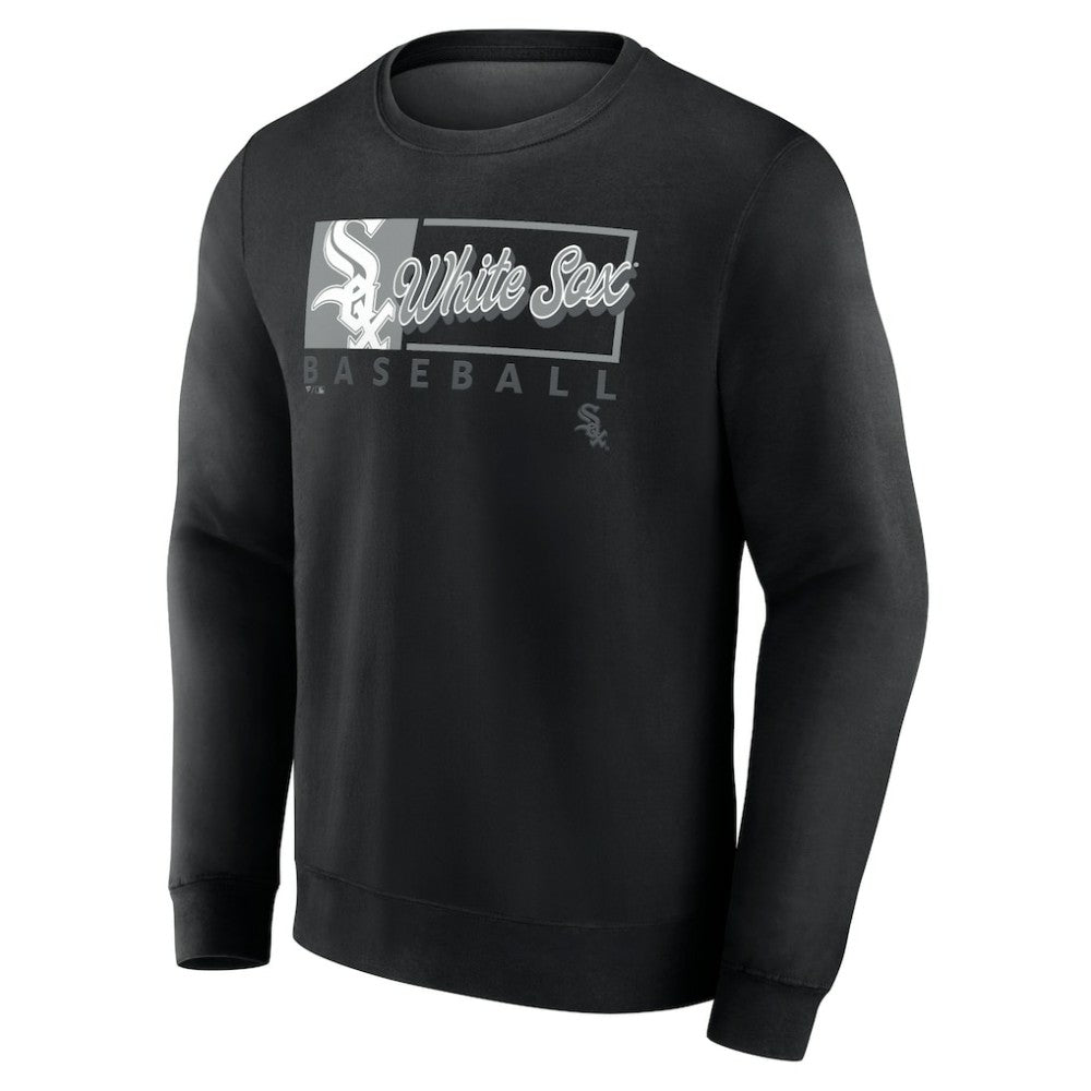 Black Chicago White Sox Fanatics Focus Fleece Pullover Sweatshirt