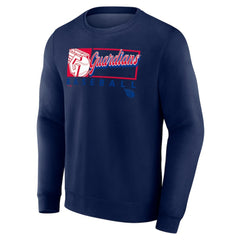 Navy Cleveland Guardians Fanatics Focus Fleece Pullover Sweatshirt