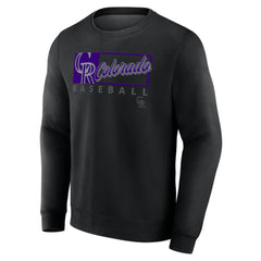 Black Colorado Rockies Fanatics Focus Fleece Pullover Sweatshirt