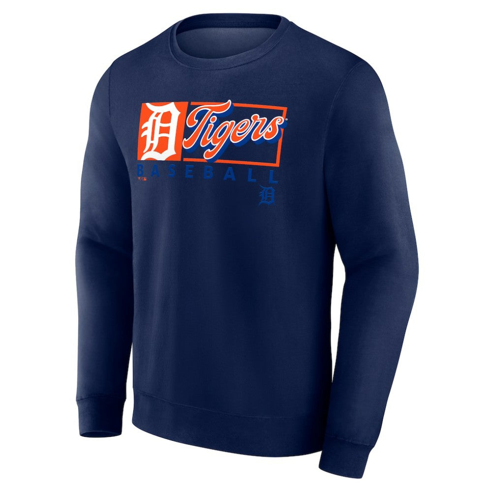 Navy Detroit Tigers Fanatics Focus Fleece Pullover Sweatshirt