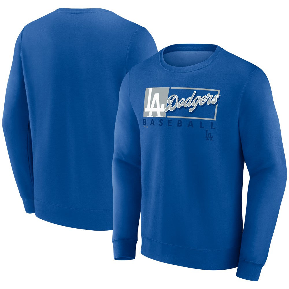 Royal Los Angeles Dodgers Fanatics Focus Fleece Pullover Sweatshirt