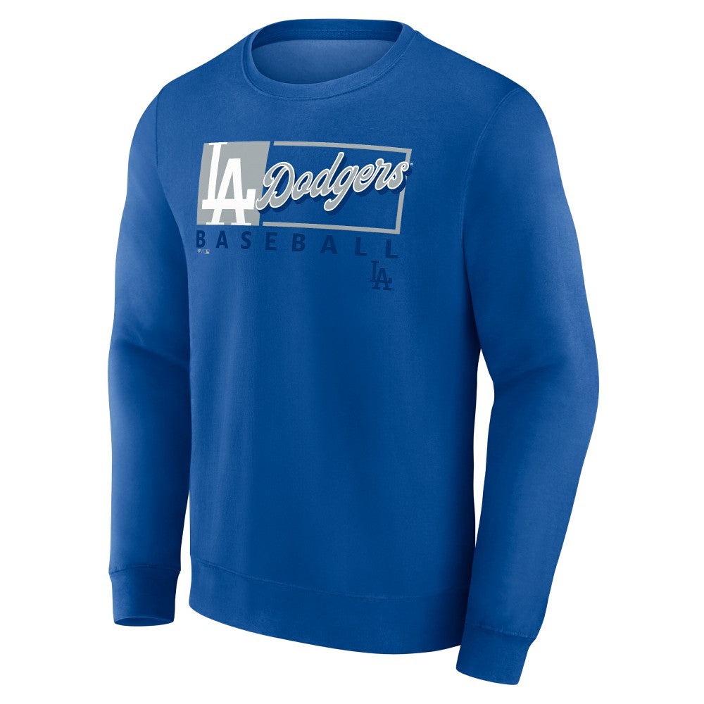 Royal Los Angeles Dodgers Fanatics Focus Fleece Pullover Sweatshirt
