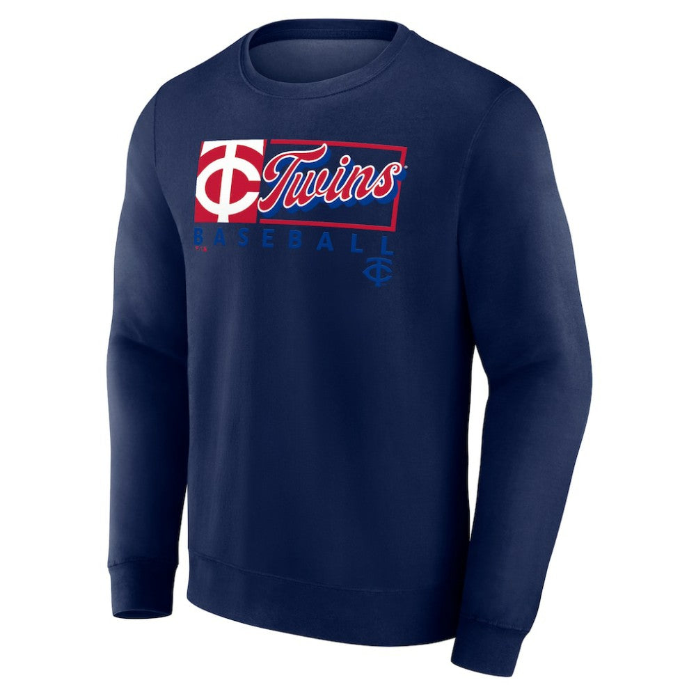 Navy Minnesota Twins Fanatics Focus Fleece Pullover Sweatshirt