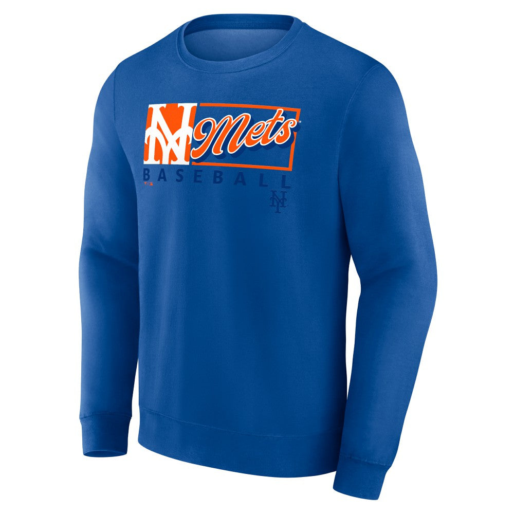 Royal New York Mets Fanatics Focus Fleece Pullover Sweatshirt