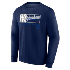 Navy New York Yankees Fanatics Focus Fleece Pullover Sweatshirt