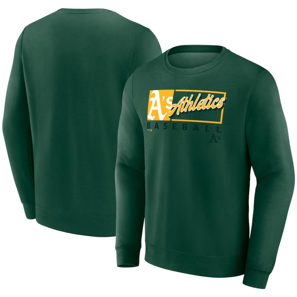 Green Athletics Fanatics Focus Fleece Pullover Sweatshirt