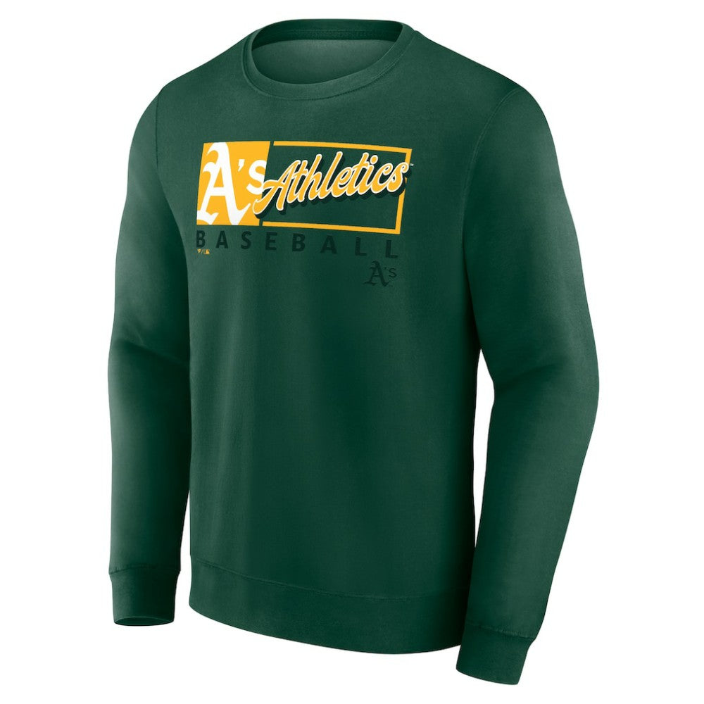 Green Athletics Fanatics Focus Fleece Pullover Sweatshirt
