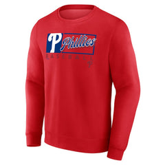 Red Philadelphia Phillies Fanatics Focus Fleece Pullover Sweatshirt