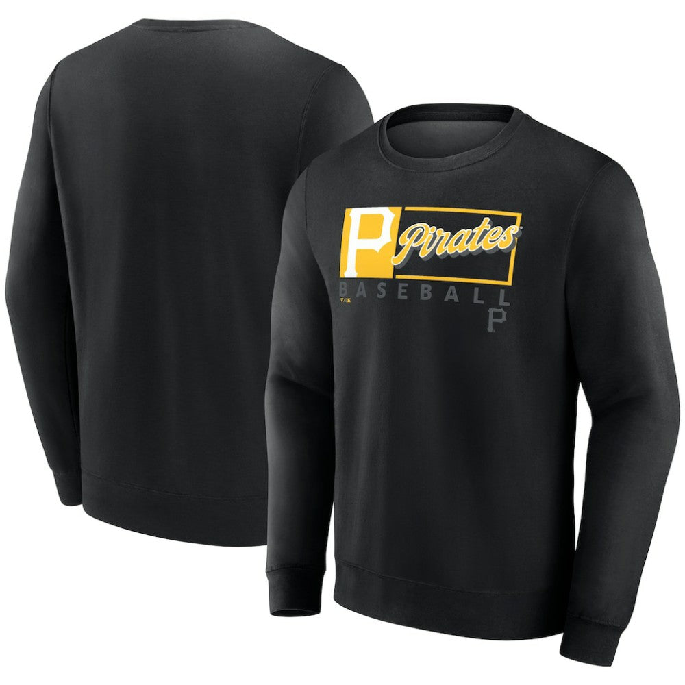 Black Pittsburgh Pirates Fanatics Focus Fleece Pullover Sweatshirt
