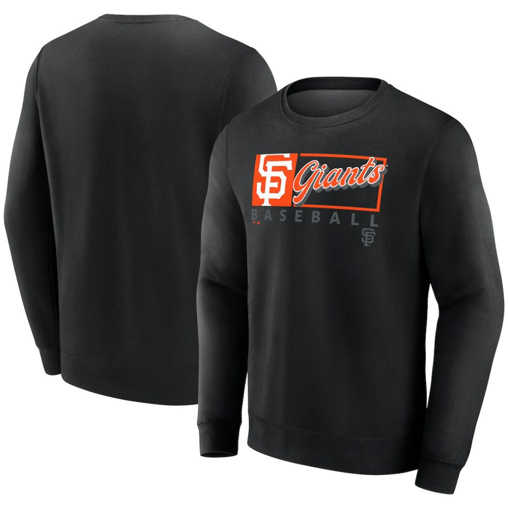 Black San Francisco Giants Fanatics Focus Fleece Pullover Sweatshirt
