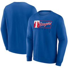 Royal Texas Rangers Fanatics Focus Fleece Pullover Sweatshirt