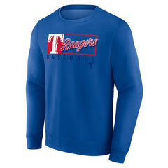 Royal Texas Rangers Fanatics Focus Fleece Pullover Sweatshirt