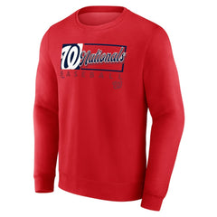 Red Washington Nationals Fanatics Focus Fleece Pullover Sweatshirt