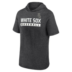 Heather Charcoal Chicago White Sox Fanatics Push Short Sleeve Pullover Hoodie