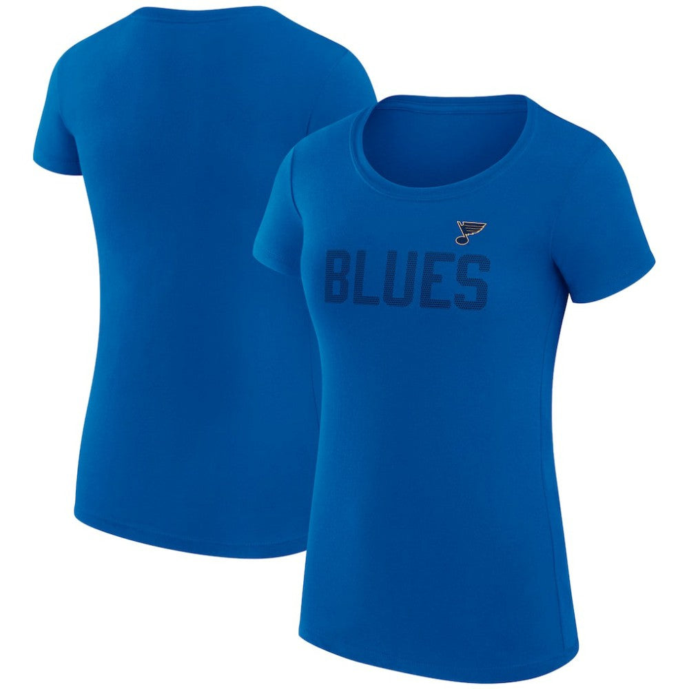 NHL St. Louis Blues G-III 4Her by Carl Banks Women's Super-Slim Fit Lightweight Dot Print Team T-Shirt