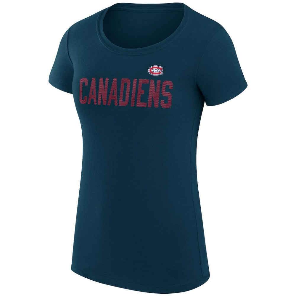 NHL Montreal Canadiens G-III 4Her by Carl Banks Women's Super-Slim Fit Lightweight Dot Print Team T-Shirt