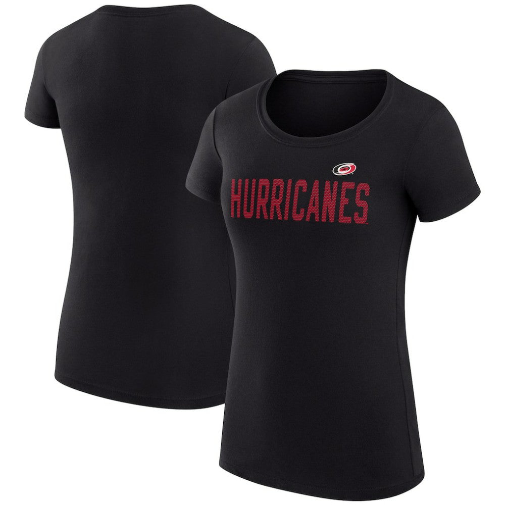 NHL Carolina Hurricanes G-III 4Her by Carl Banks Women's Super-Slim Fit Lightweight Dot Print Team T-Shirt