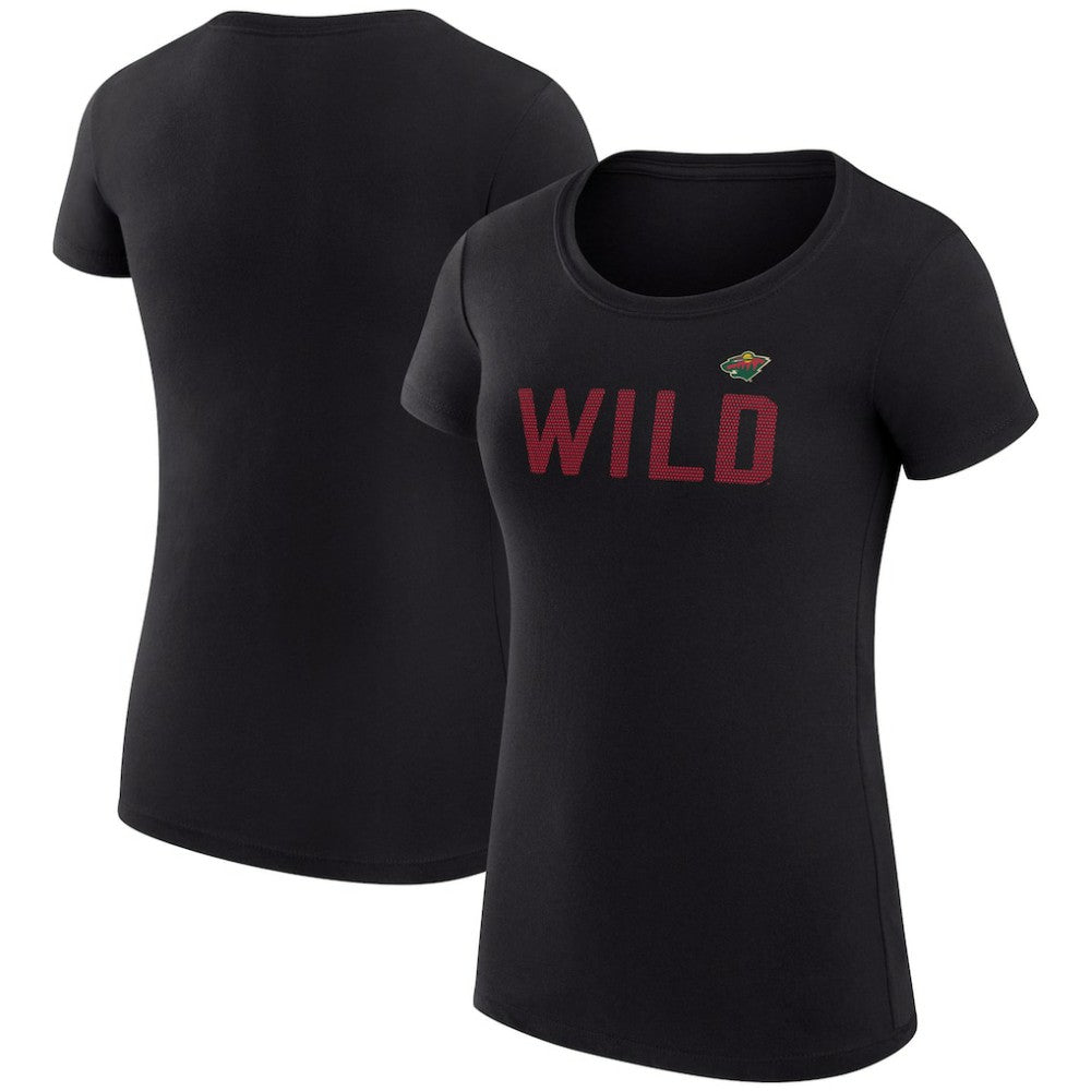 NHL Minnesota Wild G-III 4Her by Carl Banks Women's Super-Slim Fit Lightweight Dot Print Team T-Shirt