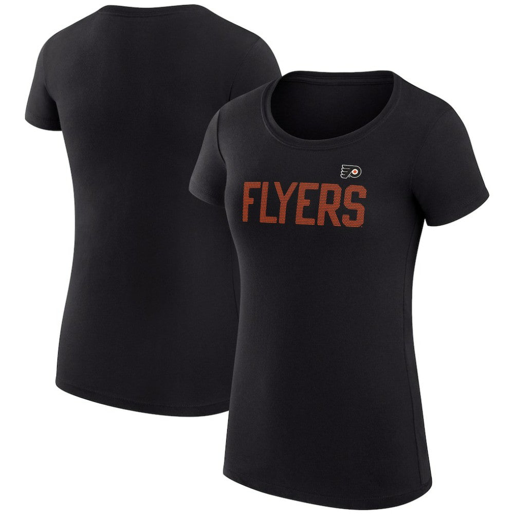 NHL Philadelphia Flyers G-III 4Her by Carl Banks Women's Super-Slim Fit Lightweight Dot Print Team T-Shirt
