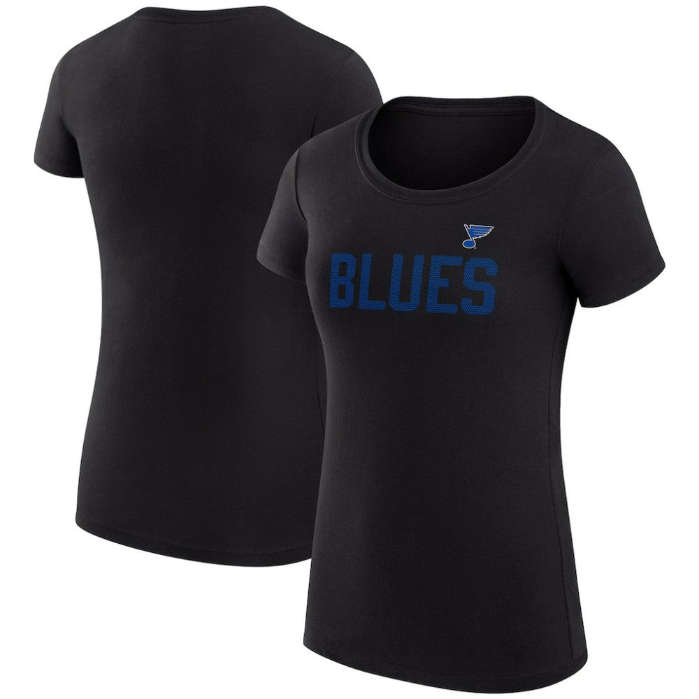 NHL St. Louis Blues G-III 4Her by Carl Banks Women's Super-Slim Fit Lightweight Dot Print Team T-Shirt