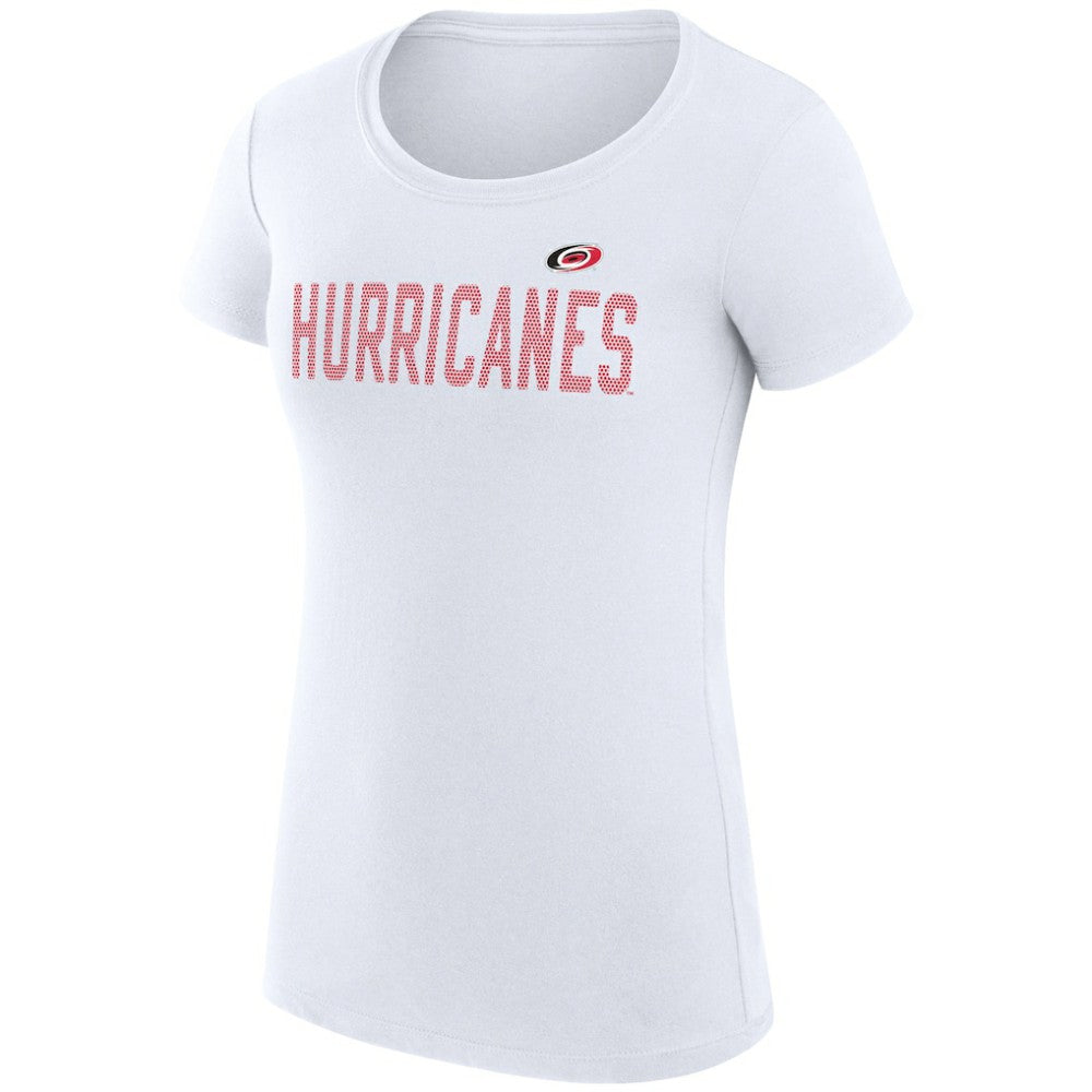 NHL Carolina Hurricanes G-III 4Her by Carl Banks Women's Super-Slim Fit Lightweight Dot Print Team T-Shirt