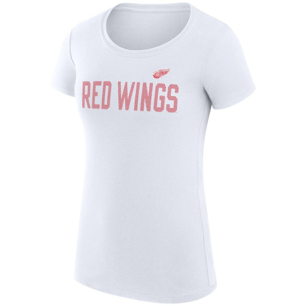 NHL Detroit Red Wings G-III 4Her by Carl Banks Women's Super-Slim Fit Lightweight Dot Print Team T-Shirt