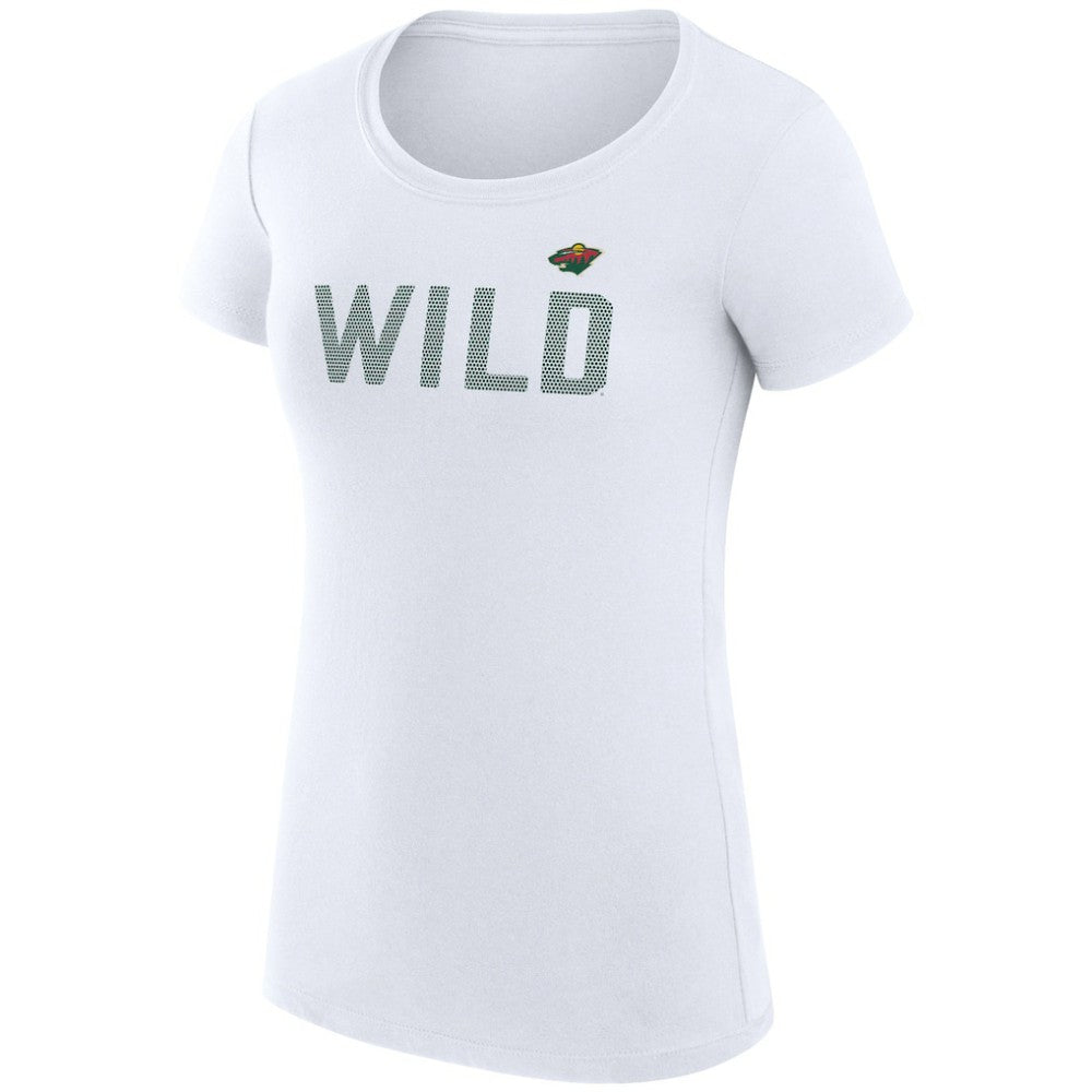 NHL Minnesota Wild G-III 4Her by Carl Banks Women's Super-Slim Fit Lightweight Dot Print Team T-Shirt