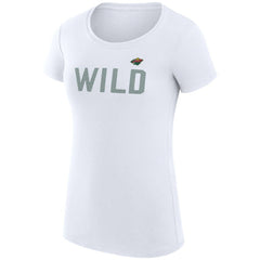 NHL Minnesota Wild G-III 4Her by Carl Banks Women's Super-Slim Fit Lightweight Dot Print Team T-Shirt