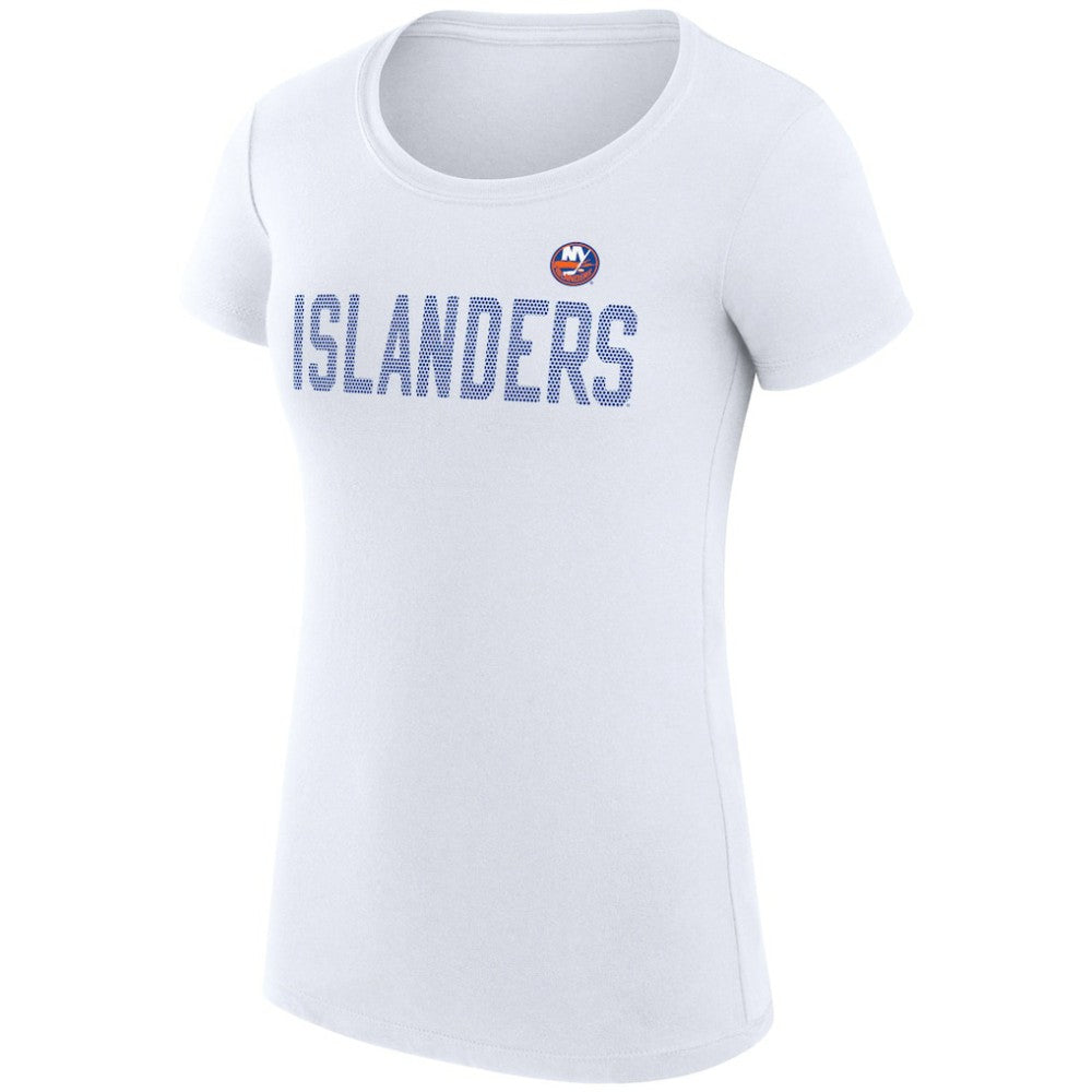 NHL New York Islanders G-III 4Her by Carl Banks Women's Super-Slim Fit Lightweight Dot Print Team T-Shirt