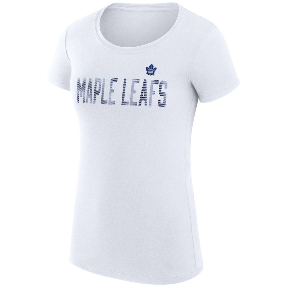 NHL Toronto Maple Leafs G-III 4Her by Carl Banks Women's Super-Slim Fit Lightweight Dot Print Team T-Shirt