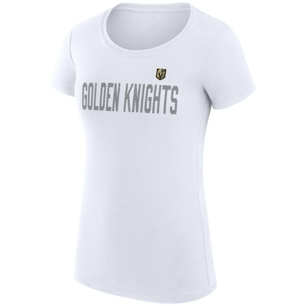 NHL Vegas Golden Knights G-III 4Her by Carl Banks Women's Super-Slim Fit Lightweight Dot Print Team T-Shirt